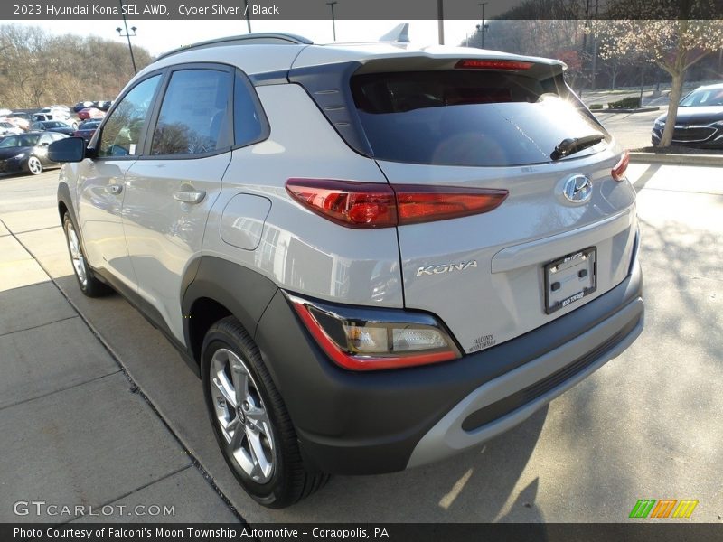 Cyber Silver / Black 2023 Hyundai Kona SEL AWD