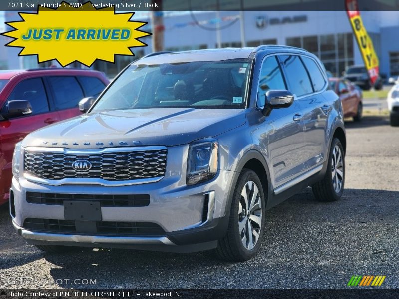 Everlasting Silver / Black 2021 Kia Telluride S AWD