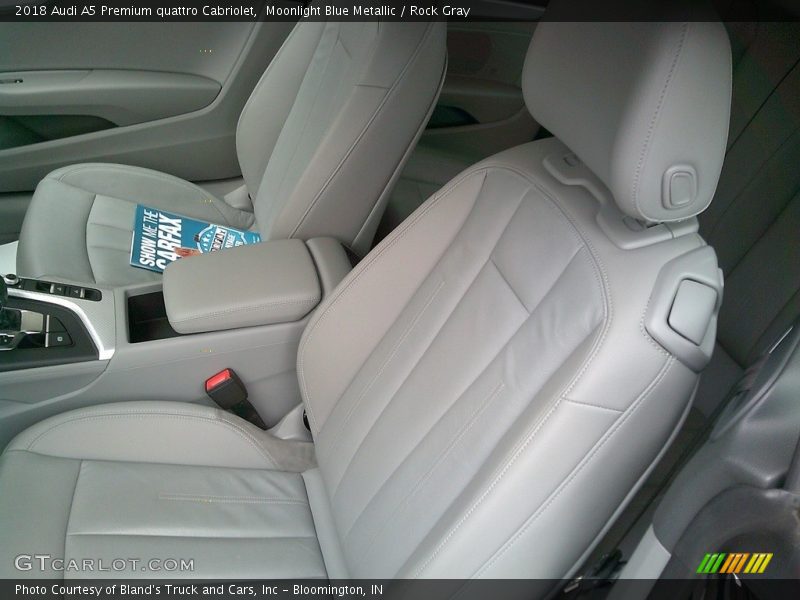 Moonlight Blue Metallic / Rock Gray 2018 Audi A5 Premium quattro Cabriolet