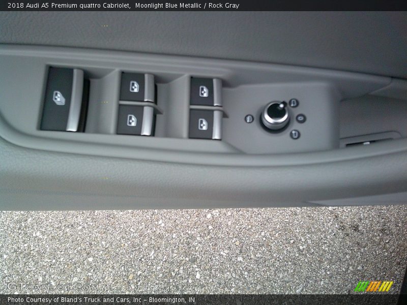 Moonlight Blue Metallic / Rock Gray 2018 Audi A5 Premium quattro Cabriolet