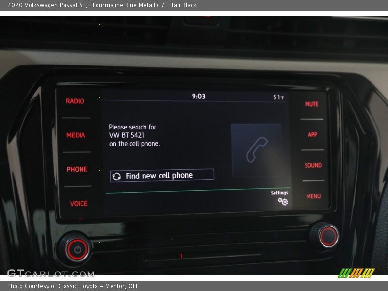 Tourmaline Blue Metallic / Titan Black 2020 Volkswagen Passat SE