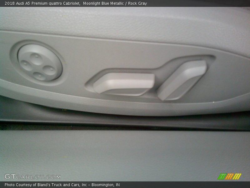 Moonlight Blue Metallic / Rock Gray 2018 Audi A5 Premium quattro Cabriolet
