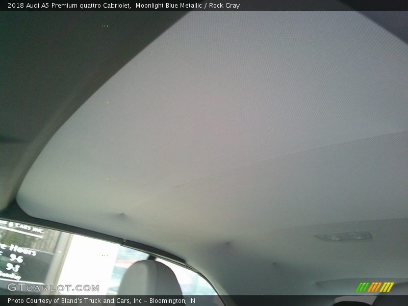 Moonlight Blue Metallic / Rock Gray 2018 Audi A5 Premium quattro Cabriolet