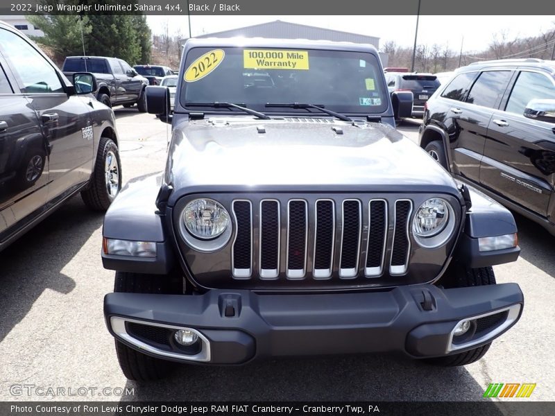 Black / Black 2022 Jeep Wrangler Unlimited Sahara 4x4