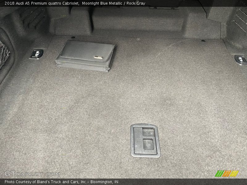 Moonlight Blue Metallic / Rock Gray 2018 Audi A5 Premium quattro Cabriolet