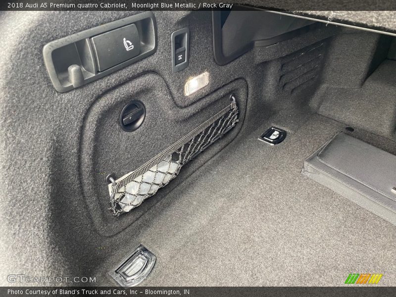 Moonlight Blue Metallic / Rock Gray 2018 Audi A5 Premium quattro Cabriolet