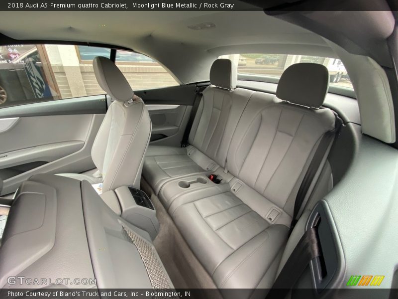Moonlight Blue Metallic / Rock Gray 2018 Audi A5 Premium quattro Cabriolet