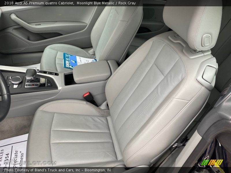 Moonlight Blue Metallic / Rock Gray 2018 Audi A5 Premium quattro Cabriolet