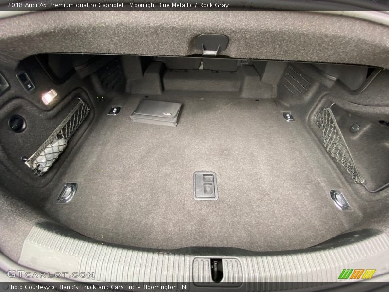 Moonlight Blue Metallic / Rock Gray 2018 Audi A5 Premium quattro Cabriolet