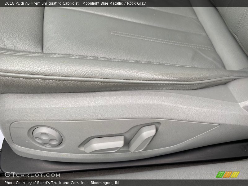 Moonlight Blue Metallic / Rock Gray 2018 Audi A5 Premium quattro Cabriolet
