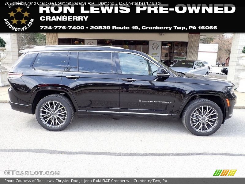 Diamond Black Crystal Pearl / Black 2021 Jeep Grand Cherokee L Summit Reserve 4x4