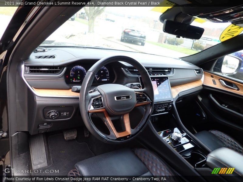 Diamond Black Crystal Pearl / Black 2021 Jeep Grand Cherokee L Summit Reserve 4x4