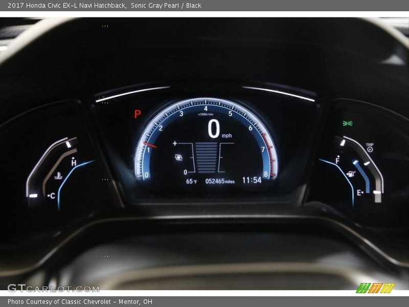 Sonic Gray Pearl / Black 2017 Honda Civic EX-L Navi Hatchback