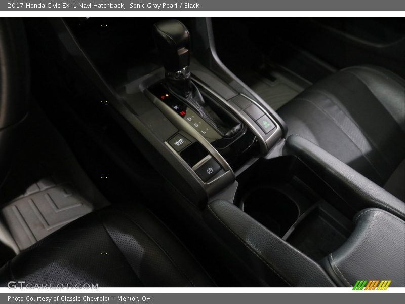 Sonic Gray Pearl / Black 2017 Honda Civic EX-L Navi Hatchback