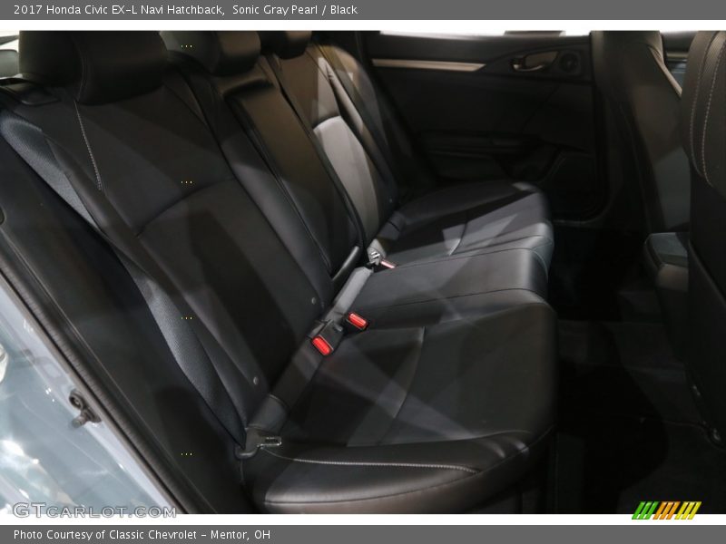 Sonic Gray Pearl / Black 2017 Honda Civic EX-L Navi Hatchback