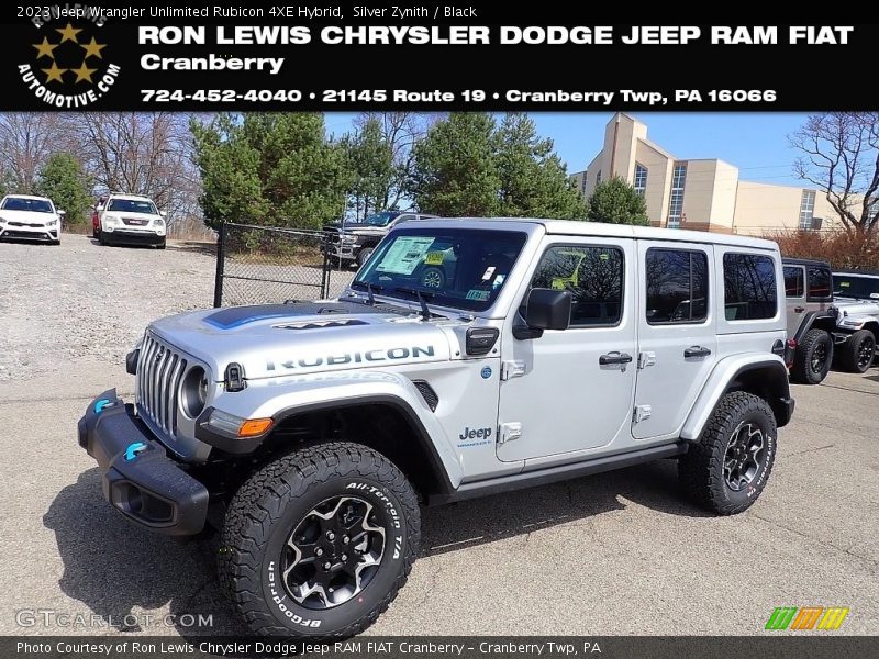 Silver Zynith / Black 2023 Jeep Wrangler Unlimited Rubicon 4XE Hybrid