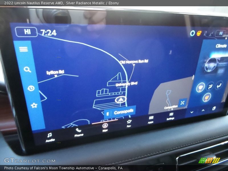 Navigation of 2022 Nautilus Reserve AWD
