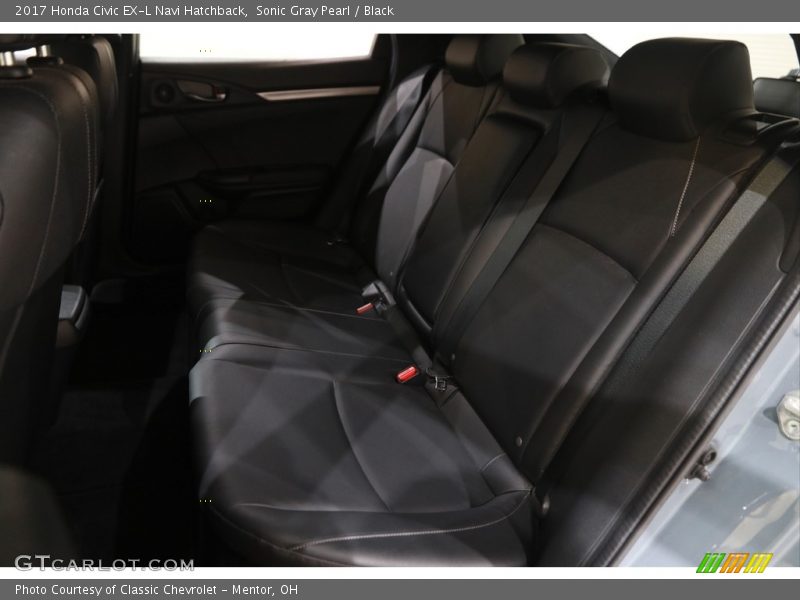 Sonic Gray Pearl / Black 2017 Honda Civic EX-L Navi Hatchback