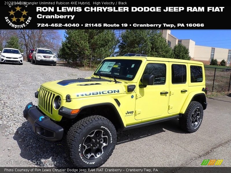 High Velocity / Black 2023 Jeep Wrangler Unlimited Rubicon 4XE Hybrid