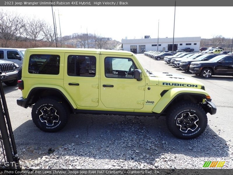 High Velocity / Black 2023 Jeep Wrangler Unlimited Rubicon 4XE Hybrid