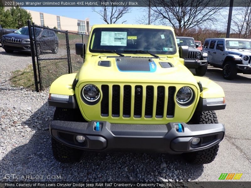 High Velocity / Black 2023 Jeep Wrangler Unlimited Rubicon 4XE Hybrid