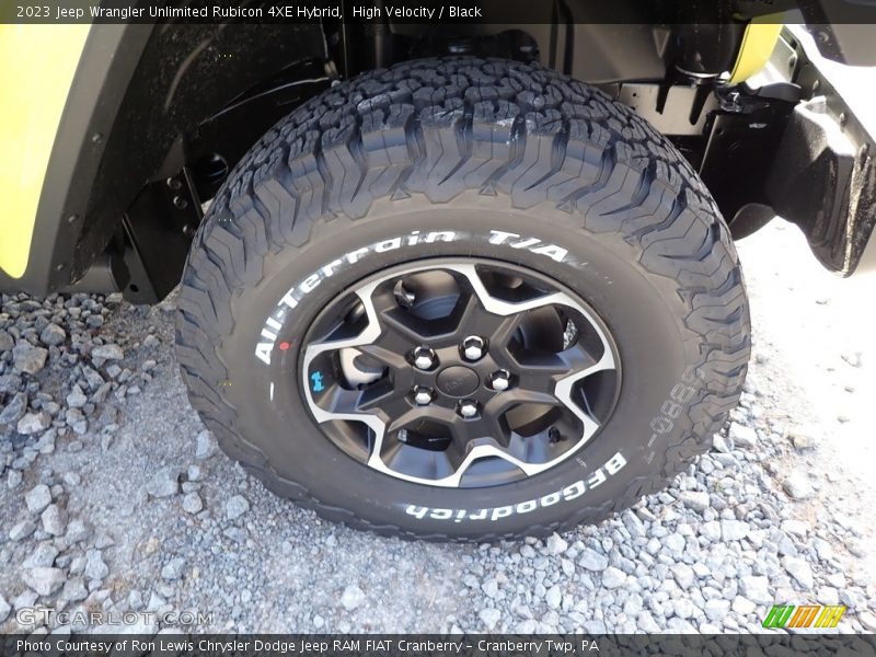 High Velocity / Black 2023 Jeep Wrangler Unlimited Rubicon 4XE Hybrid