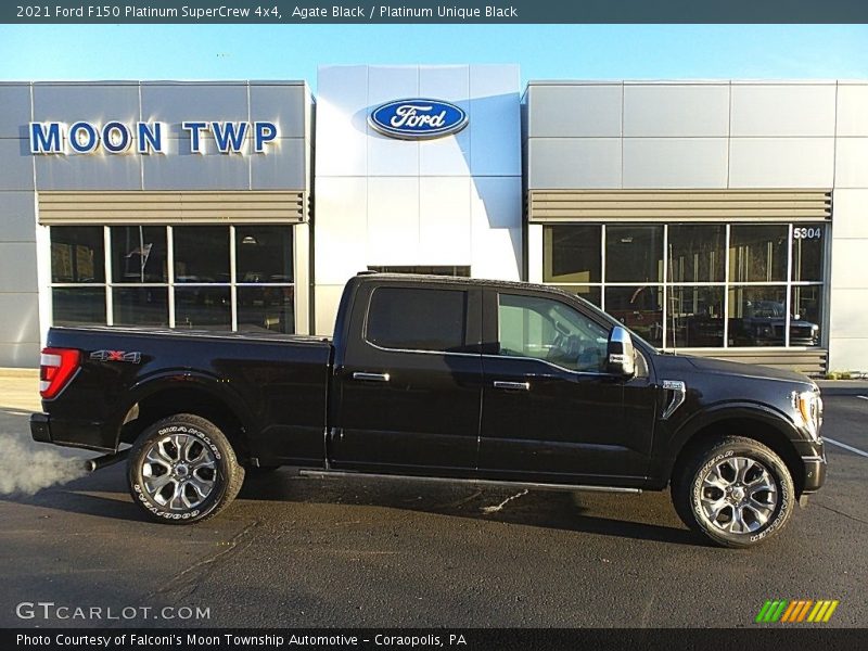 Agate Black / Platinum Unique Black 2021 Ford F150 Platinum SuperCrew 4x4