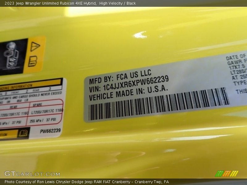 High Velocity / Black 2023 Jeep Wrangler Unlimited Rubicon 4XE Hybrid