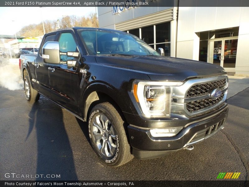 Agate Black / Platinum Unique Black 2021 Ford F150 Platinum SuperCrew 4x4