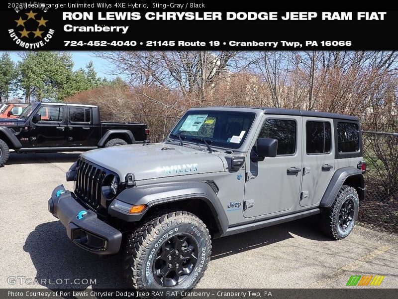 Sting-Gray / Black 2023 Jeep Wrangler Unlimited Willys 4XE Hybrid