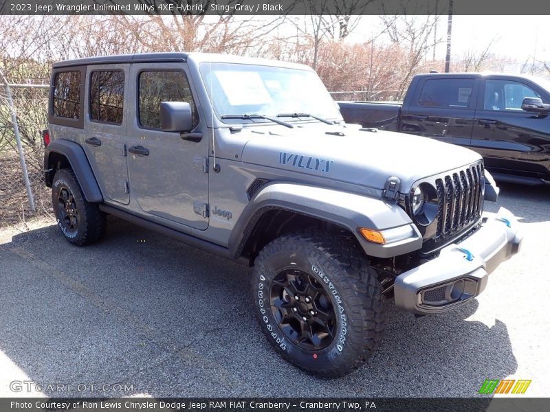 Sting-Gray / Black 2023 Jeep Wrangler Unlimited Willys 4XE Hybrid