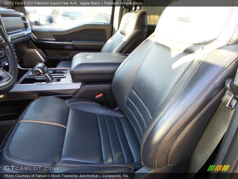 Front Seat of 2021 F150 Platinum SuperCrew 4x4