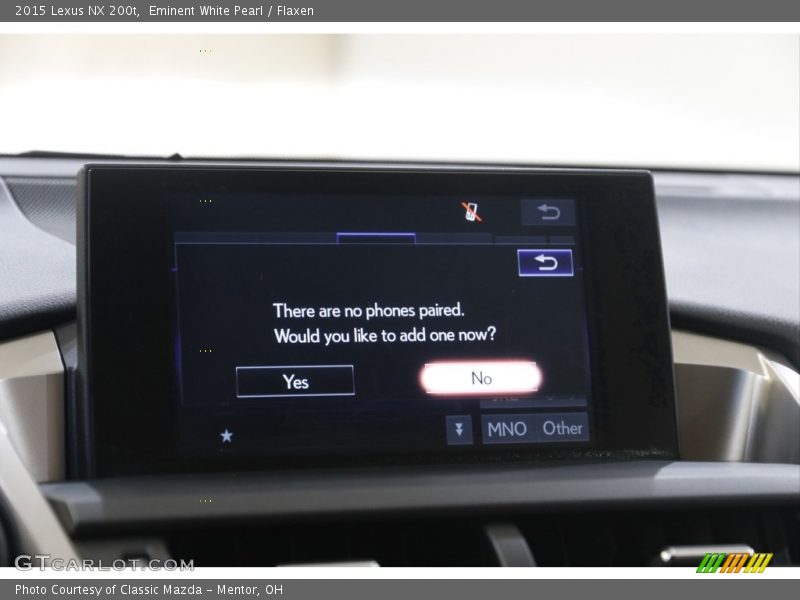 Eminent White Pearl / Flaxen 2015 Lexus NX 200t