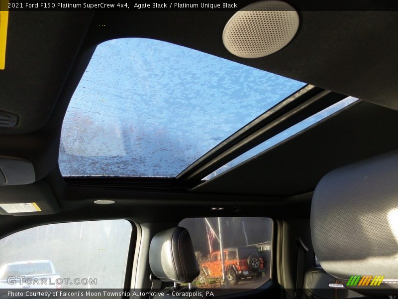 Sunroof of 2021 F150 Platinum SuperCrew 4x4