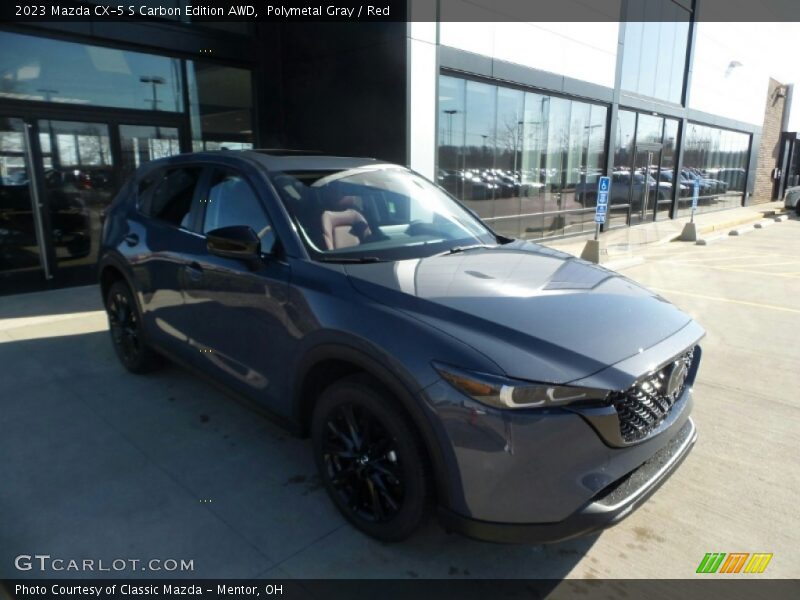 Polymetal Gray / Red 2023 Mazda CX-5 S Carbon Edition AWD