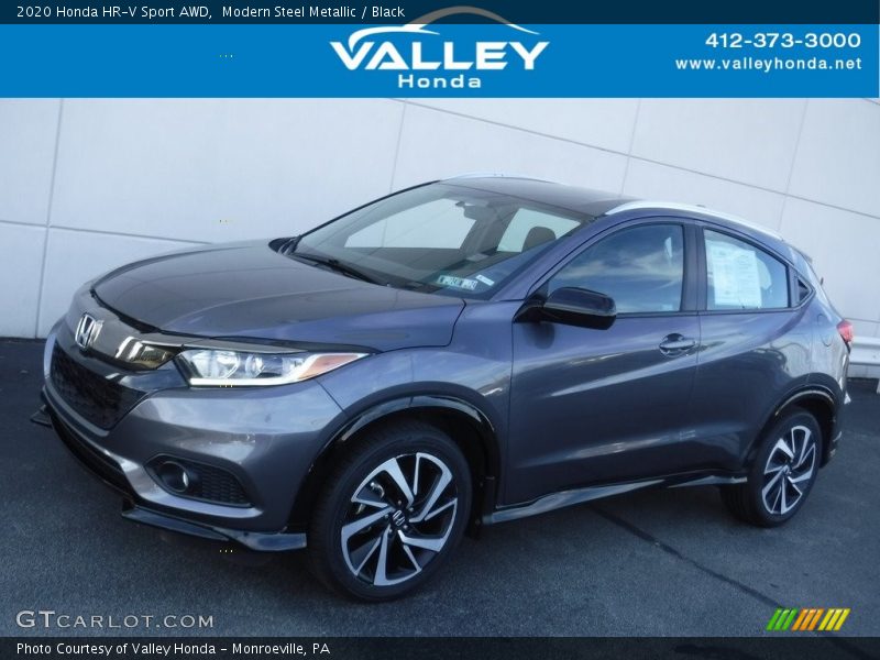 Modern Steel Metallic / Black 2020 Honda HR-V Sport AWD