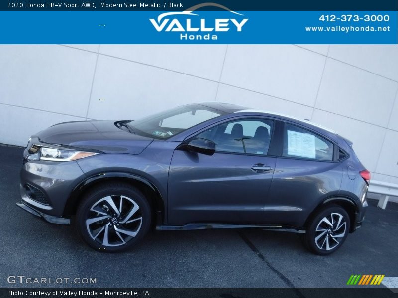 Modern Steel Metallic / Black 2020 Honda HR-V Sport AWD