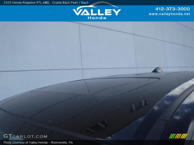 Crystal Black Pearl / Black 2020 Honda Ridgeline RTL AWD