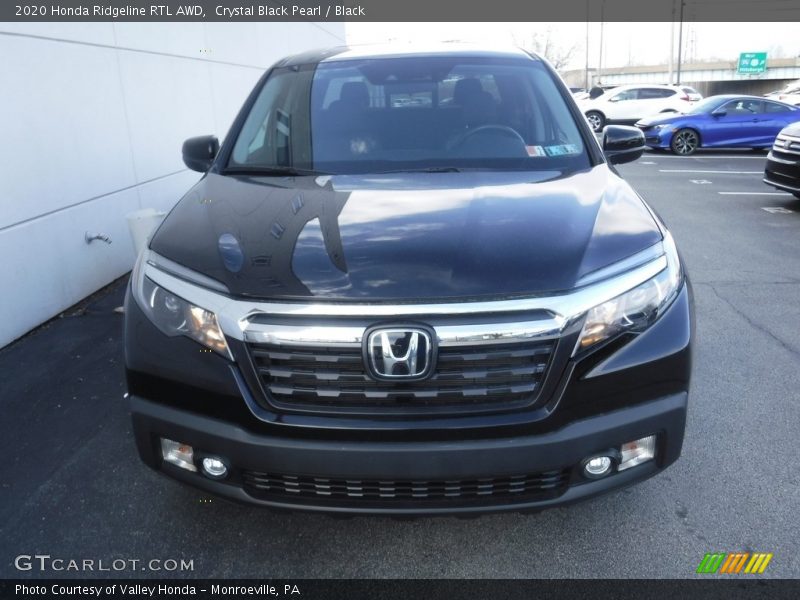 Crystal Black Pearl / Black 2020 Honda Ridgeline RTL AWD