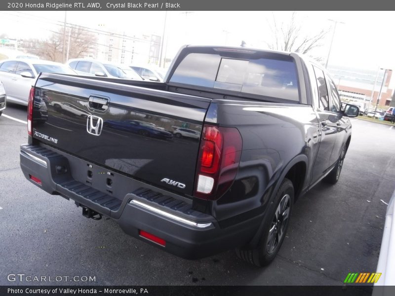 Crystal Black Pearl / Black 2020 Honda Ridgeline RTL AWD