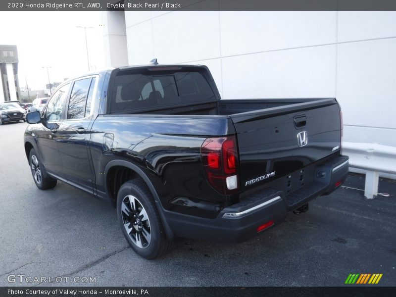 Crystal Black Pearl / Black 2020 Honda Ridgeline RTL AWD