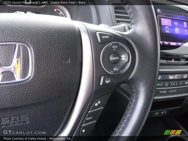 Crystal Black Pearl / Black 2020 Honda Ridgeline RTL AWD