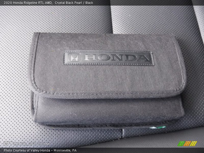 Crystal Black Pearl / Black 2020 Honda Ridgeline RTL AWD