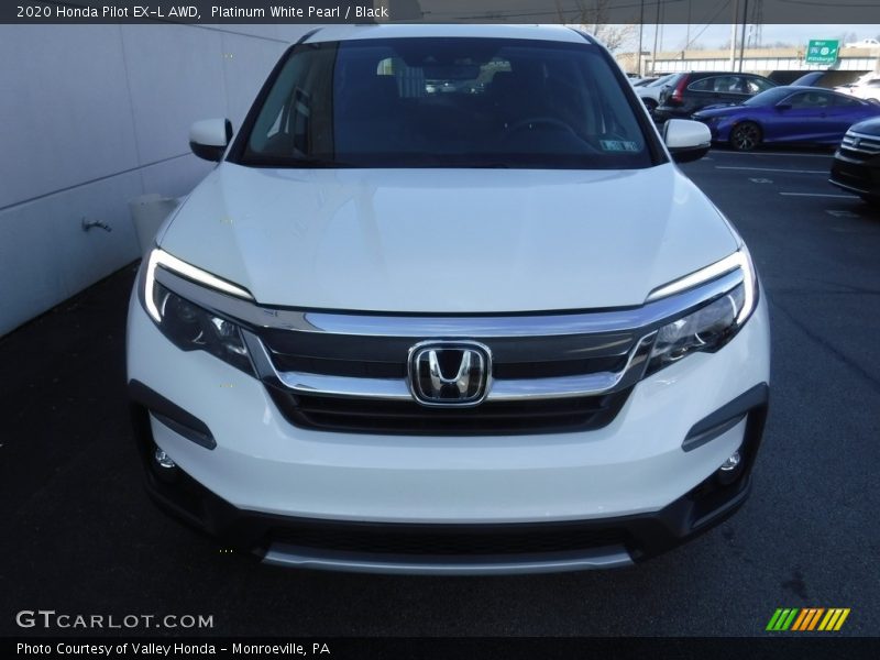 Platinum White Pearl / Black 2020 Honda Pilot EX-L AWD