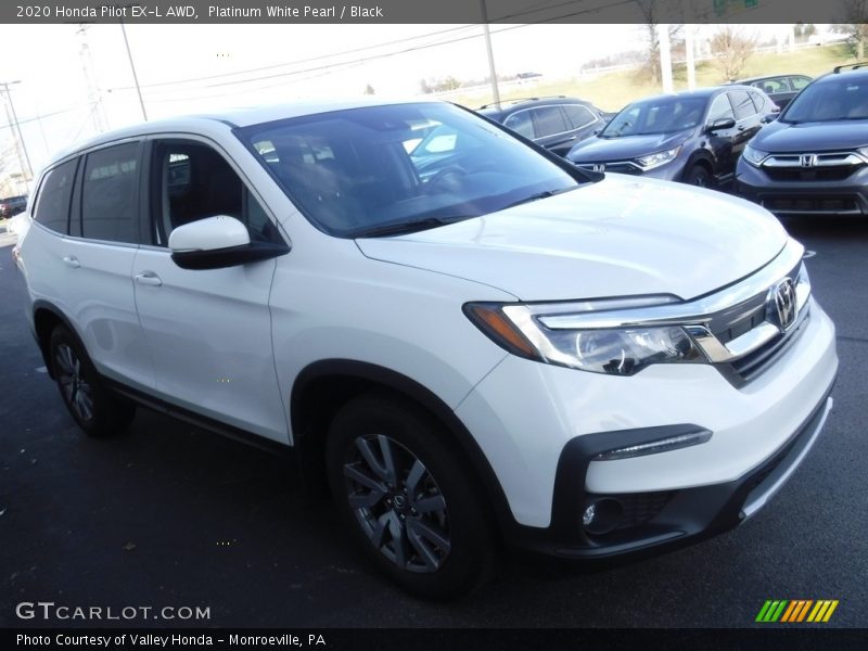Platinum White Pearl / Black 2020 Honda Pilot EX-L AWD