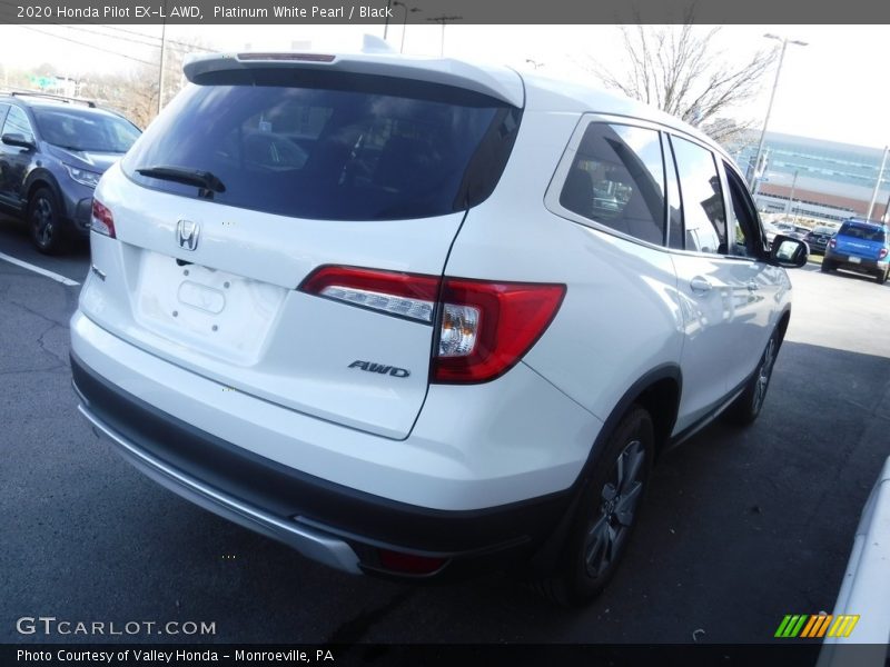 Platinum White Pearl / Black 2020 Honda Pilot EX-L AWD