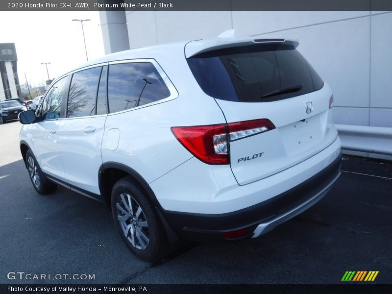 Platinum White Pearl / Black 2020 Honda Pilot EX-L AWD