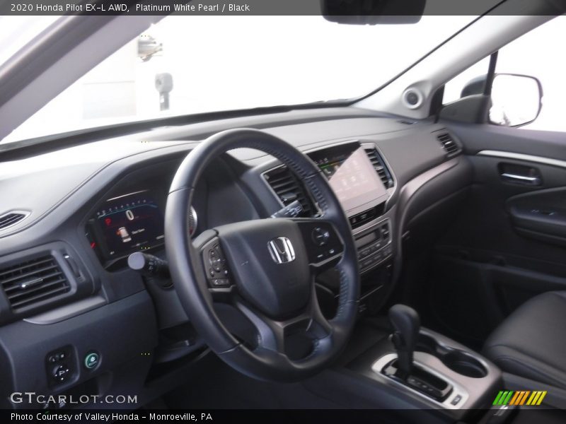 Platinum White Pearl / Black 2020 Honda Pilot EX-L AWD