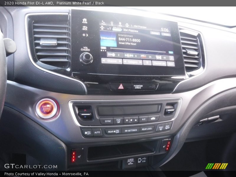 Platinum White Pearl / Black 2020 Honda Pilot EX-L AWD