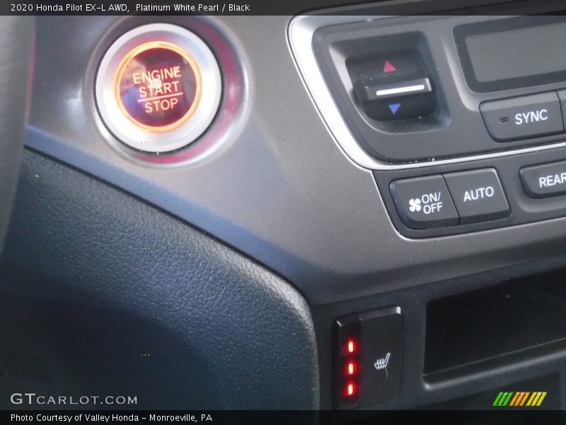 Platinum White Pearl / Black 2020 Honda Pilot EX-L AWD